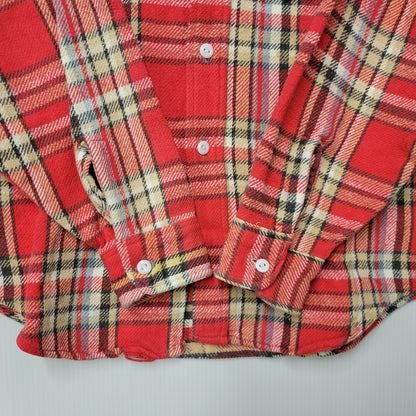 【中古品】【メンズ】 BIG MAC ビッグ マック 赤単色タグ HEAVY FLANNEL SHIRT ヘビー フランネル シャツ トップス 長袖 146-260226-ya-12-izu サイズ：M カラー：RED 万代Net店