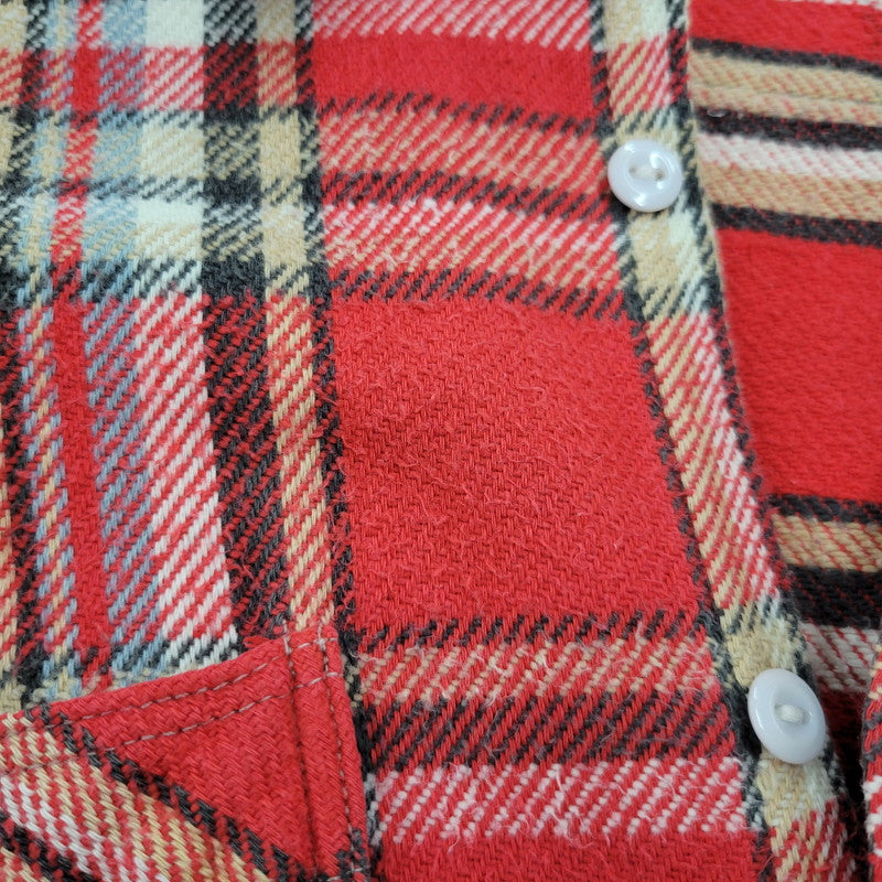 【中古品】【メンズ】 BIG MAC ビッグ マック 赤単色タグ HEAVY FLANNEL SHIRT ヘビー フランネル シャツ トップス 長袖 146-260226-ya-12-izu サイズ：M カラー：RED 万代Net店
