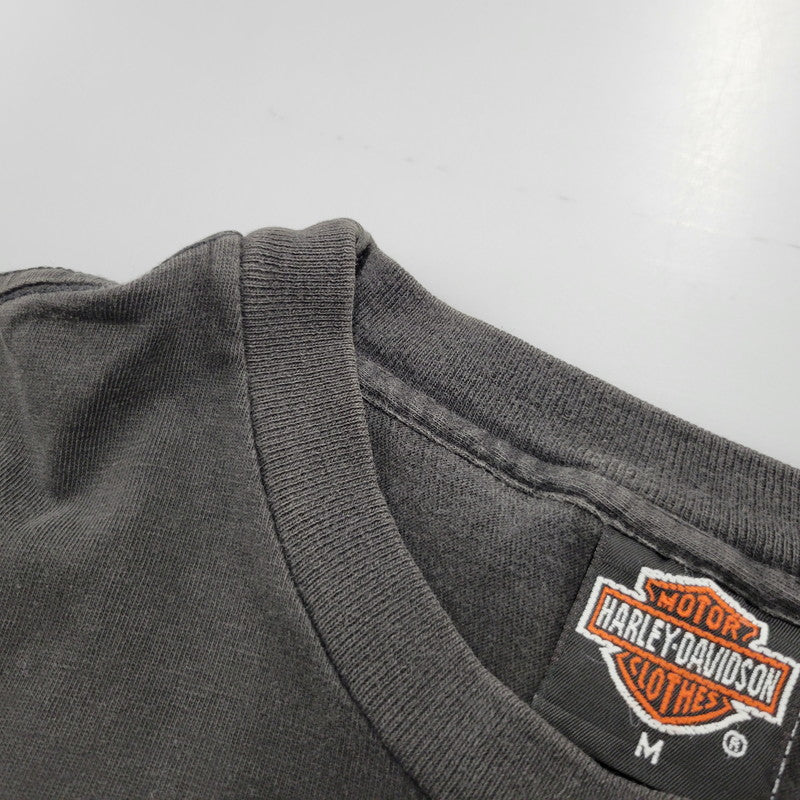 【中古品】【メンズ】 HARLEY-DAVIDSON ハーレーダビッドソン 両シングル OFF THE SCALE PRINT SS TEE オフ ザ スケール プリント ショートスリーブ Tシャツ 半袖 トップス 146-260329-kh-01-izu サイズ：M カラー：ブラック 万代Net店