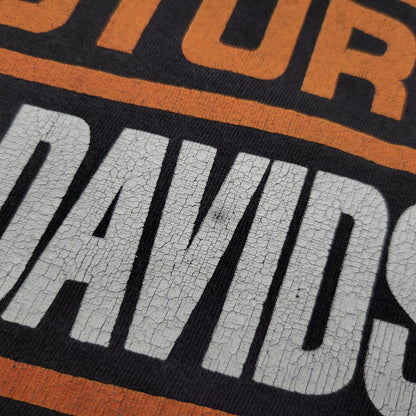 【中古品】【メンズ】 HARLEY-DAVIDSON ハーレーダビッドソン 両シングル OFF THE SCALE PRINT SS TEE オフ ザ スケール プリント ショートスリーブ Tシャツ 半袖 トップス 146-260329-kh-01-izu サイズ：M カラー：ブラック 万代Net店