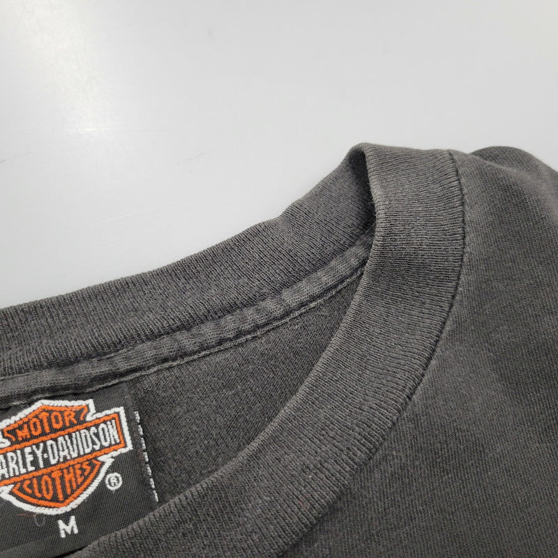 【中古品】【メンズ】 HARLEY-DAVIDSON ハーレーダビッドソン 両シングル OFF THE SCALE PRINT SS TEE オフ ザ スケール プリント ショートスリーブ Tシャツ 半袖 トップス 146-260329-kh-01-izu サイズ：M カラー：ブラック 万代Net店