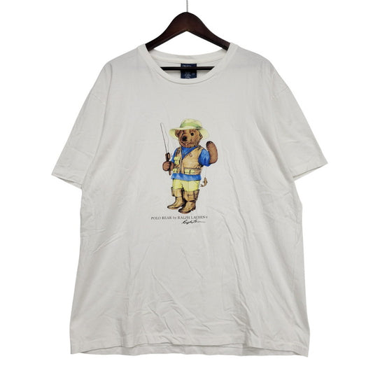【中古品】【メンズ】 FISHING POLO BEAR TEE 86801 フィッシング ポロベア Tシャツ 半袖 トップス 146-260306-as-08-izu サイズ：L カラー：ホワイト 万代Net店