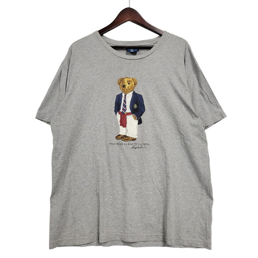 【中古品】【メンズ】 POLO by RALPH LOUREN ポロ バイ ラルフローレン BLAZER POLO BEAR TEE ブレーザー ポロ ベア Tシャツ トップス 半袖 146-260303-ya-15-izu サイズ：L カラー：グレー 万代Net店