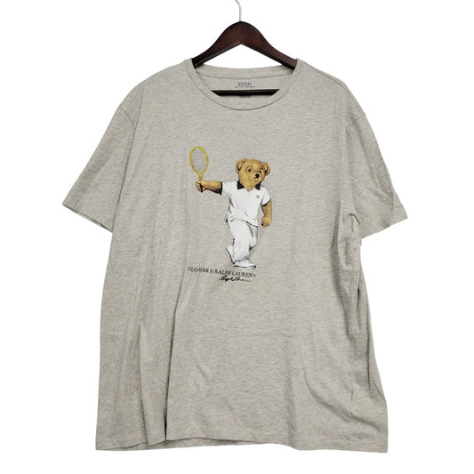 【中古品】【メンズ】 0200016546 TENNIS POLO BEAR TEE テニス ポロ ベアー Tシャツ トップス 半袖 147-260303-ya-14-izu サイズ：L カラー：グレー 万代Net店