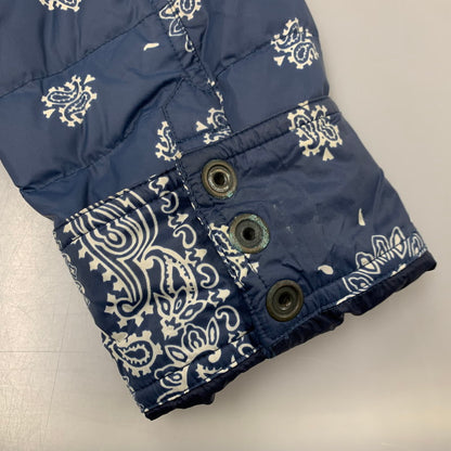 【中古品】【メンズ】 RLX RALPH LAUREN アールエルエックス ラルフローレン 784539049001 PAISLEY QUILTING DOWN JACKET ペイズリー キルティング ダウン ジャケット アウター 147-260224-cs-01-izu サイズ：M カラー：ブルー×ホワイト 万代Net店