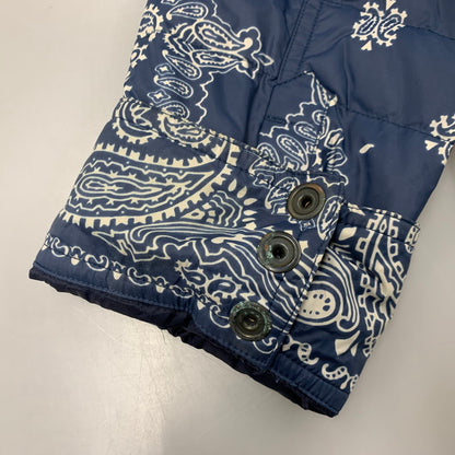 【中古品】【メンズ】 RLX RALPH LAUREN アールエルエックス ラルフローレン 784539049001 PAISLEY QUILTING DOWN JACKET ペイズリー キルティング ダウン ジャケット アウター 147-260224-cs-01-izu サイズ：M カラー：ブルー×ホワイト 万代Net店