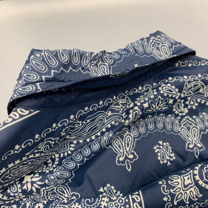 【中古品】【メンズ】 RLX RALPH LAUREN アールエルエックス ラルフローレン 784539049001 PAISLEY QUILTING DOWN JACKET ペイズリー キルティング ダウン ジャケット アウター 147-260224-cs-01-izu サイズ：M カラー：ブルー×ホワイト 万代Net店