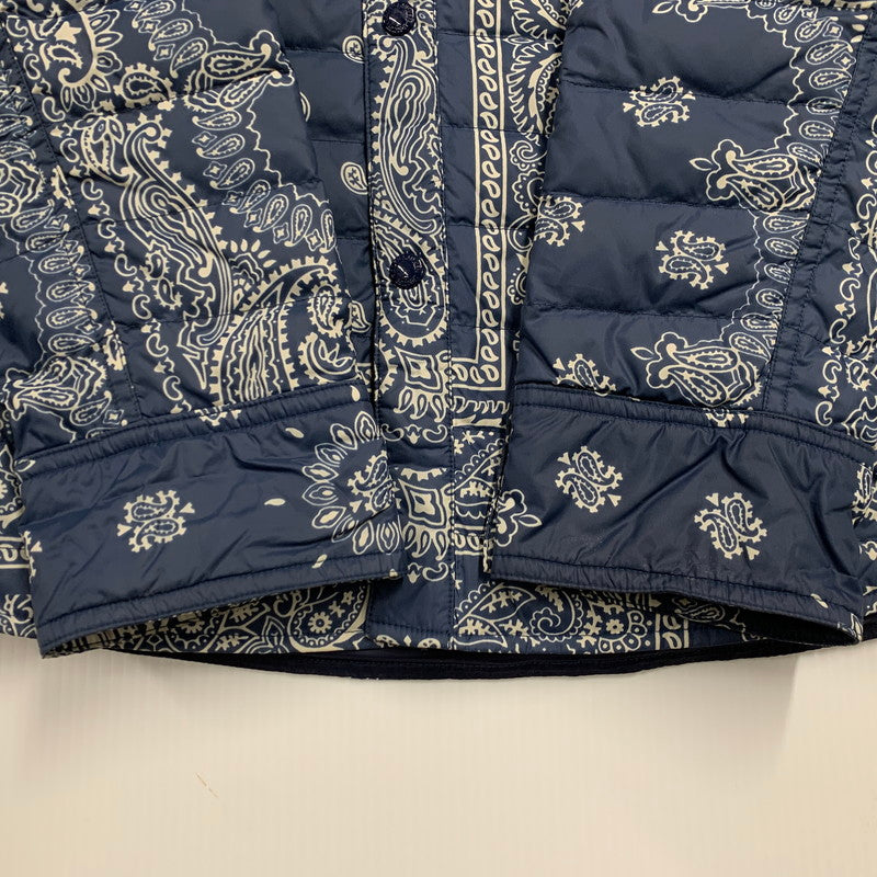 【中古品】【メンズ】 RLX RALPH LAUREN アールエルエックス ラルフローレン 784539049001 PAISLEY QUILTING DOWN JACKET ペイズリー キルティング ダウン ジャケット アウター 147-260224-cs-01-izu サイズ：M カラー：ブルー×ホワイト 万代Net店