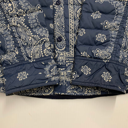 【中古品】【メンズ】 RLX RALPH LAUREN アールエルエックス ラルフローレン 784539049001 PAISLEY QUILTING DOWN JACKET ペイズリー キルティング ダウン ジャケット アウター 147-260224-cs-01-izu サイズ：M カラー：ブルー×ホワイト 万代Net店