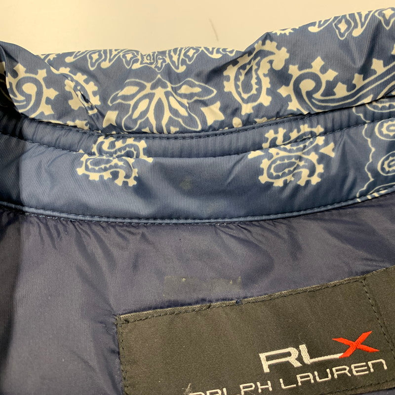 【中古品】【メンズ】 RLX RALPH LAUREN アールエルエックス ラルフローレン 784539049001 PAISLEY QUILTING DOWN JACKET ペイズリー キルティング ダウン ジャケット アウター 147-260224-cs-01-izu サイズ：M カラー：ブルー×ホワイト 万代Net店