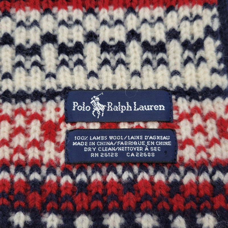 【中古品】【メンズ/レディース】 NORDIC WOOL MUFFLER ノルディック ウール マフラー 187-260303-ya-02-izu カラー：ネイビー 万代Net店
