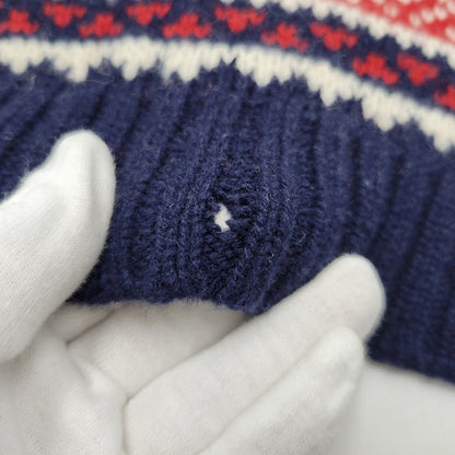【中古品】【メンズ/レディース】 NORDIC WOOL MUFFLER ノルディック ウール マフラー 187-260303-ya-02-izu カラー：ネイビー 万代Net店