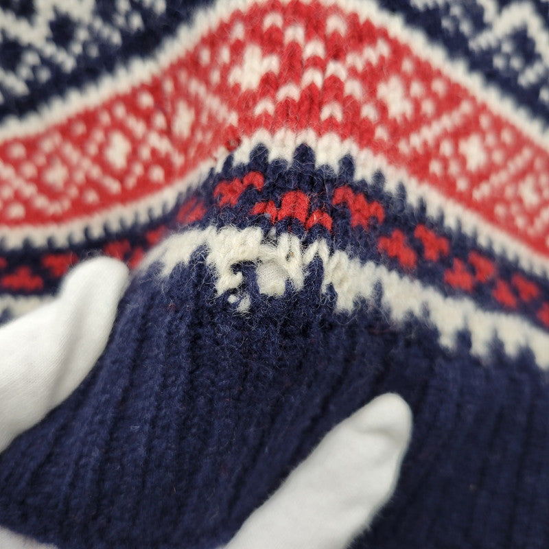 【中古品】【メンズ/レディース】 NORDIC WOOL MUFFLER ノルディック ウール マフラー 187-260303-ya-02-izu カラー：ネイビー 万代Net店