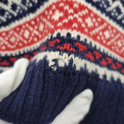 【中古品】【メンズ/レディース】 NORDIC WOOL MUFFLER ノルディック ウール マフラー 187-260303-ya-02-izu カラー：ネイビー 万代Net店
