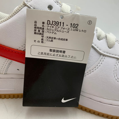 【中古美品】【メンズ】 AIR FORCE 1 LOW RETRO DJ3911-102 エア フォース 1 ロー レトロ スニーカー シューズ 靴 160-260226-as-06-izu サイズ：27.5cm カラー：WHITE/UNIVERSITY RED 万代Net店