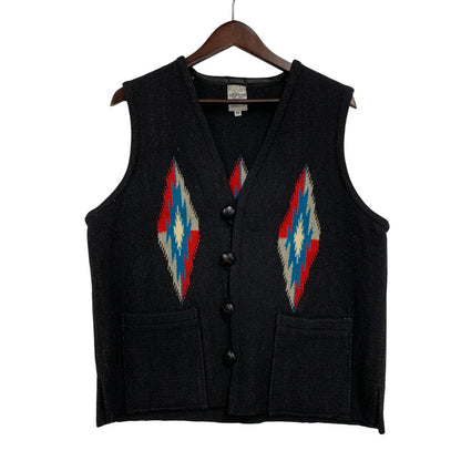 【中古品】【メンズ】 ORTEGA'S オルテガ WOOL CHIMAYO VEST ウール チマヨ ベスト 146-260224-cs-07-izu サイズ：42 カラー：ブラック 万代Net店