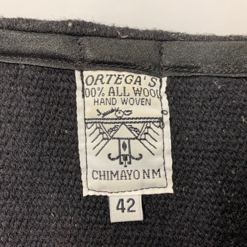 【中古品】【メンズ】 ORTEGA'S オルテガ WOOL CHIMAYO VEST ウール チマヨ ベスト 146-260224-cs-07-izu サイズ：42 カラー：ブラック 万代Net店