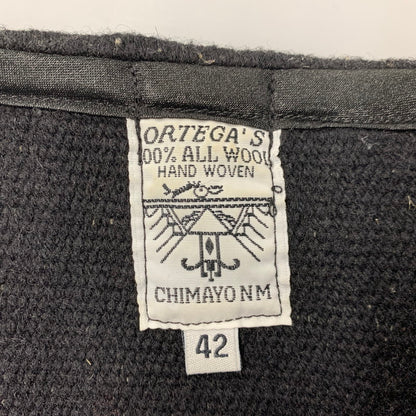 【中古品】【メンズ】 ORTEGA'S オルテガ WOOL CHIMAYO VEST ウール チマヨ ベスト 146-260224-cs-07-izu サイズ：42 カラー：ブラック 万代Net店