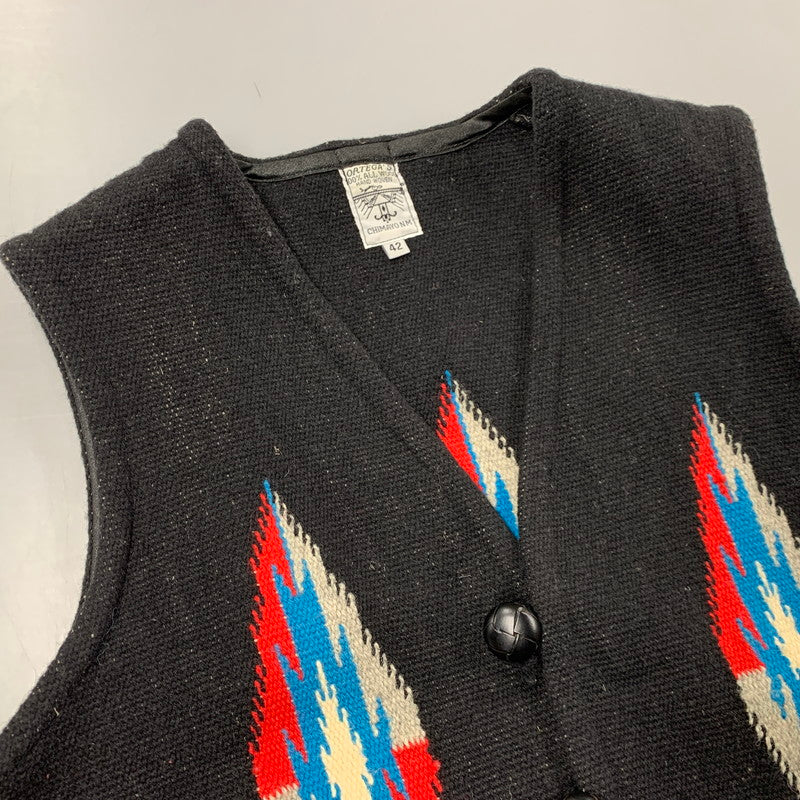 【中古品】【メンズ】 ORTEGA'S オルテガ WOOL CHIMAYO VEST ウール チマヨ ベスト 146-260224-cs-07-izu サイズ：42 カラー：ブラック 万代Net店