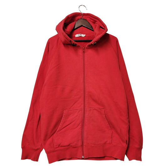 【中古品】【メンズ】 VAN JAC ヴァンヂャケット 045M01-002 BACK ARCH LOGO FULLZIP HOODIE バック アーチ ロゴ フルジップ フーディー トップス パーカー 147-260302-ya-05-izu サイズ：LL カラー：レッド 万代Net店