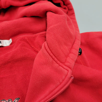 【中古品】【メンズ】 VAN JAC ヴァンヂャケット 045M01-002 BACK ARCH LOGO FULLZIP HOODIE バック アーチ ロゴ フルジップ フーディー トップス パーカー 147-260302-ya-05-izu サイズ：LL カラー：レッド 万代Net店