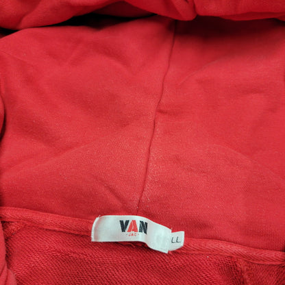 【中古品】【メンズ】 VAN JAC ヴァンヂャケット 045M01-002 BACK ARCH LOGO FULLZIP HOODIE バック アーチ ロゴ フルジップ フーディー トップス パーカー 147-260302-ya-05-izu サイズ：LL カラー：レッド 万代Net店