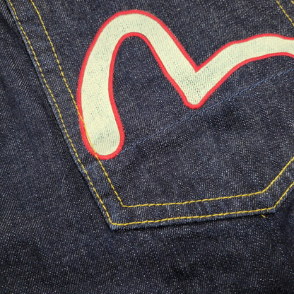 【中古品】【メンズ】 EVISU エヴィス 20TH ANNIVERSARY DENIM PANTS デニムパンツ 戒×カモメ 刺繍 ジーンズ ボトムス 156-260225-as-09-izu サイズ：40 カラー：インディゴ 万代Net店