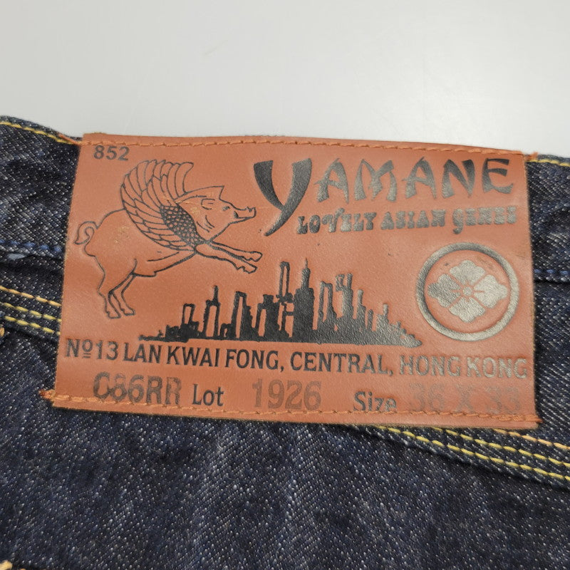 【中古品】【メンズ】 YAMANE ヤマネ PRINT DENIM PANTS C86RR プリント デニムパンツ パンダ ジーンズ ボトムス 156-260225-as-08-izu サイズ：36×33 カラー：インディゴ 万代Net店