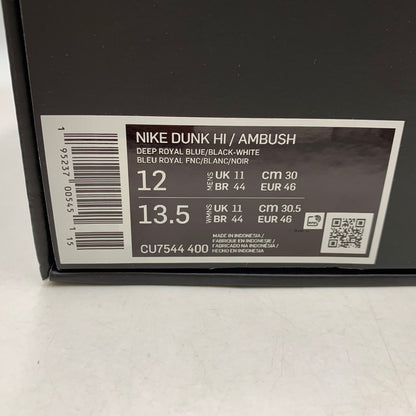 【中古品】【メンズ】 × AMBUSH アンブッシュ DUNK HI CU7544-400 ダンク ハイ スニーカー シューズ 靴 160-260226-as-03-izu サイズ：30cm カラー：DEEP ROYAL BLUE/BLACK-WHITE 万代Net店
