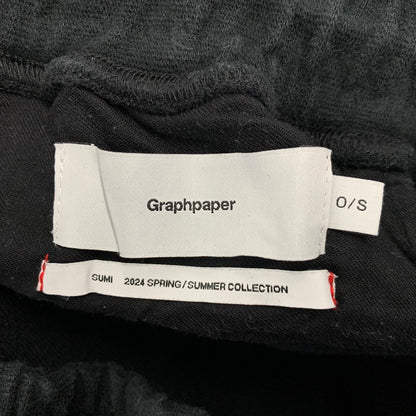 【中古品】【メンズ】 GRAPHPAPER グラフペーパー GM241-70143 ULTRA COMPACT TERRY SWEAT PANTS ウルトラコンパクトテリースウェットパンツ ボトムス ズボン 151-260307-tt-08-izu サイズ：O/S カラー：ブラック 万代Net店