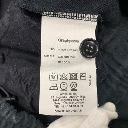 【中古品】【メンズ】 GRAPHPAPER グラフペーパー GM241-70143 ULTRA COMPACT TERRY SWEAT PANTS ウルトラコンパクトテリースウェットパンツ ボトムス ズボン 151-260307-tt-08-izu サイズ：O/S カラー：ブラック 万代Net店
