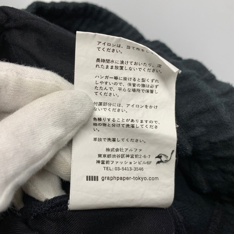 【中古品】【メンズ】 GRAPHPAPER グラフペーパー GM241-70143 ULTRA COMPACT TERRY SWEAT PANTS ウルトラコンパクトテリースウェットパンツ ボトムス ズボン 151-260307-tt-08-izu サイズ：O/S カラー：ブラック 万代Net店