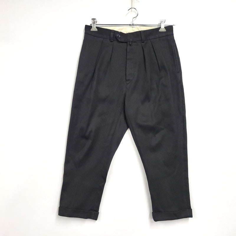 【中古品】【メンズ】 NEAT ニート 2-TUCK COTTON SLACKS PANTS 2タック コットン スラックス パンツ ボトムス 151-260225-yn-04-izu サイズ：48 カラー：ブラック 万代Net店