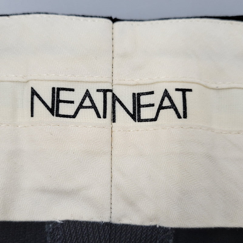 【中古品】【メンズ】 NEAT ニート 2-TUCK COTTON SLACKS PANTS 2タック コットン スラックス パンツ ボトムス 151-260225-yn-04-izu サイズ：48 カラー：ブラック 万代Net店