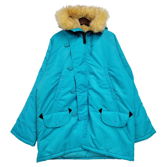 【現状渡し品】【メンズ】 HUSTON ヒューストン 2DSA-1-418-C-62 中国製 N-3B FLIGHT JACKET フライト ジャケット アウター 145-260302-ya-14-izu サイズ：L カラー：ターコイズ 万代Net店