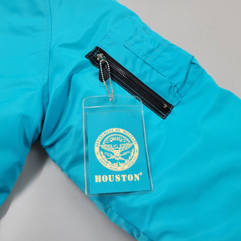 【現状渡し品】【メンズ】 HUSTON ヒューストン 2DSA-1-418-C-62 中国製 N-3B FLIGHT JACKET フライト ジャケット アウター 145-260302-ya-14-izu サイズ：L カラー：ターコイズ 万代Net店