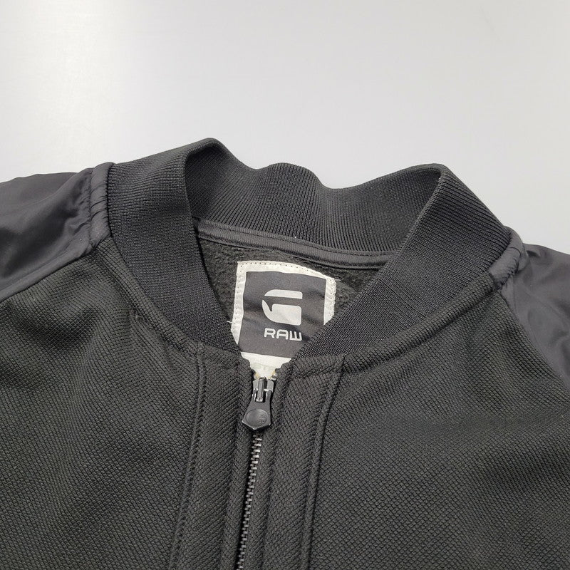 【中古品】【メンズ】 G-STAR RAW ジースター ロゥ BISHOP VEST ビショップ ベスト SW L/S ロングスリーブ 素材切替 ブルゾン アウター 141-260302-ya-13-izu サイズ：L カラー：BLACK 万代Net店