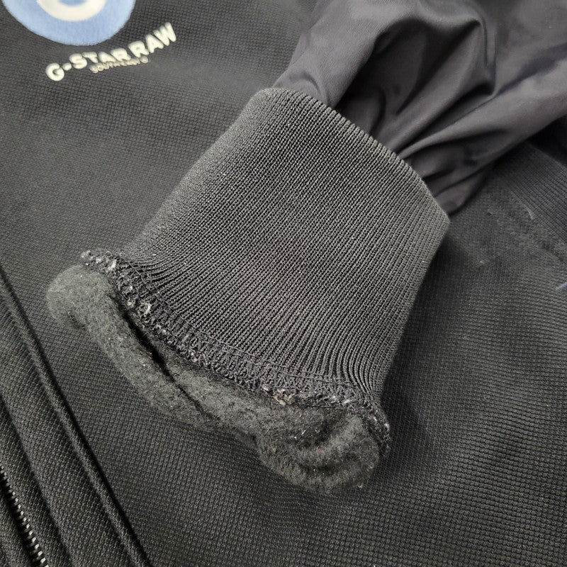 【中古品】【メンズ】 G-STAR RAW ジースター ロゥ BISHOP VEST ビショップ ベスト SW L/S ロングスリーブ 素材切替 ブルゾン アウター 141-260302-ya-13-izu サイズ：L カラー：BLACK 万代Net店