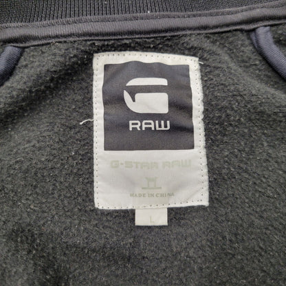 【中古品】【メンズ】 G-STAR RAW ジースター ロゥ BISHOP VEST ビショップ ベスト SW L/S ロングスリーブ 素材切替 ブルゾン アウター 141-260302-ya-13-izu サイズ：L カラー：BLACK 万代Net店