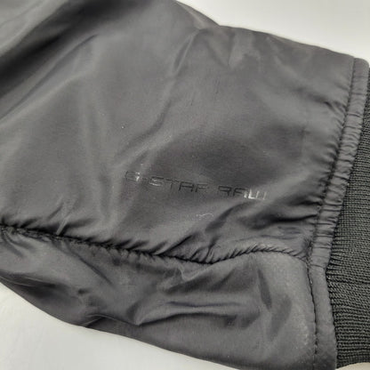 【中古品】【メンズ】 G-STAR RAW ジースター ロゥ BISHOP VEST ビショップ ベスト SW L/S ロングスリーブ 素材切替 ブルゾン アウター 141-260302-ya-13-izu サイズ：L カラー：BLACK 万代Net店