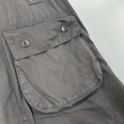 【中古品】【メンズ】 1602131 SL BORDER WAX JACKET スリム ボーダー ワックス ジャケット アウター 144-260224-cs-04-izu サイズ：36 カラー：ブラック 万代Net店