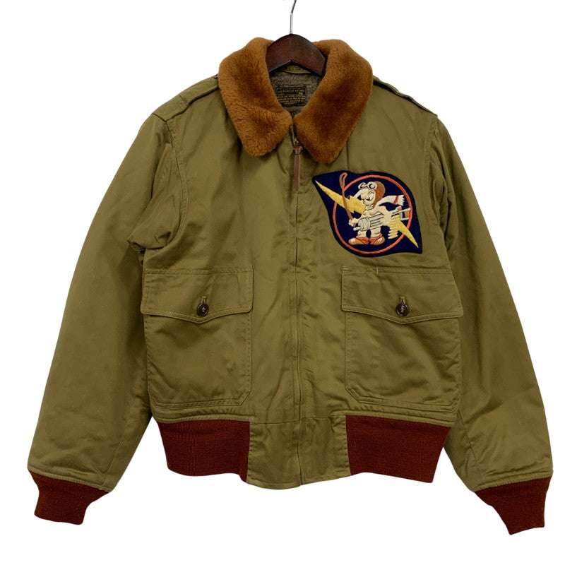 【中古品】【メンズ】 BUZZ RICKSONS バズリクソンズ BR11134 赤リブ B-10 FLIGHT JACKET フライト ジャケット アウター 145-260224-cs-05-izu サイズ：36 カラー：カーキ 万代Net店