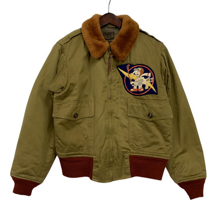 【中古品】【メンズ】 BUZZ RICKSONS バズリクソンズ BR11134 赤リブ B-10 FLIGHT JACKET フライト ジャケット アウター 145-260224-cs-05-izu サイズ：36 カラー：カーキ 万代Net店