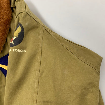 【中古品】【メンズ】 BUZZ RICKSONS バズリクソンズ BR11134 赤リブ B-10 FLIGHT JACKET フライト ジャケット アウター 145-260224-cs-05-izu サイズ：36 カラー：カーキ 万代Net店