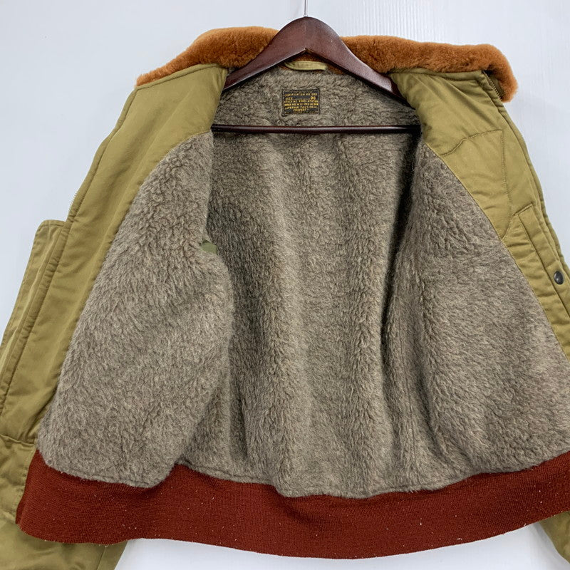 【中古品】【メンズ】 BUZZ RICKSONS バズリクソンズ BR11134 赤リブ B-10 FLIGHT JACKET フライト ジャケット アウター 145-260224-cs-05-izu サイズ：36 カラー：カーキ 万代Net店