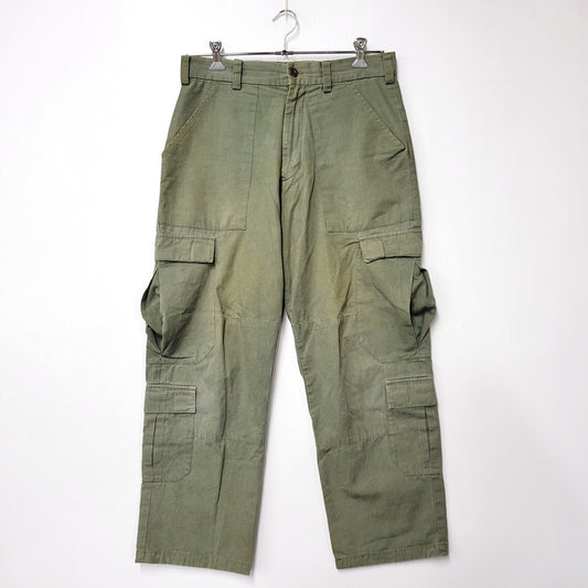 【現状渡し品】【メンズ】 OLD STUSSY オールドステューシー 20TH INTL SURPLUS DOUBLE POCKET CARGO PANTS ダブルポケット カーゴパンツ USA製 153-260225-as-03-izu サイズ：30 カラー：グリーン系 万代Net店