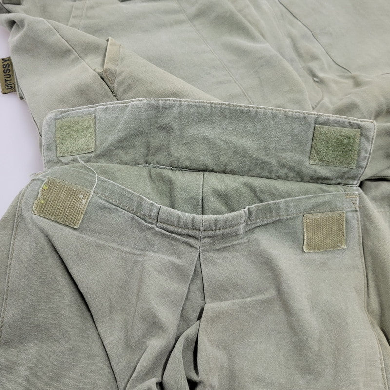 【現状渡し品】【メンズ】 OLD STUSSY オールドステューシー 20TH INTL SURPLUS DOUBLE POCKET CARGO PANTS ダブルポケット カーゴパンツ USA製 153-260225-as-03-izu サイズ：30 カラー：グリーン系 万代Net店