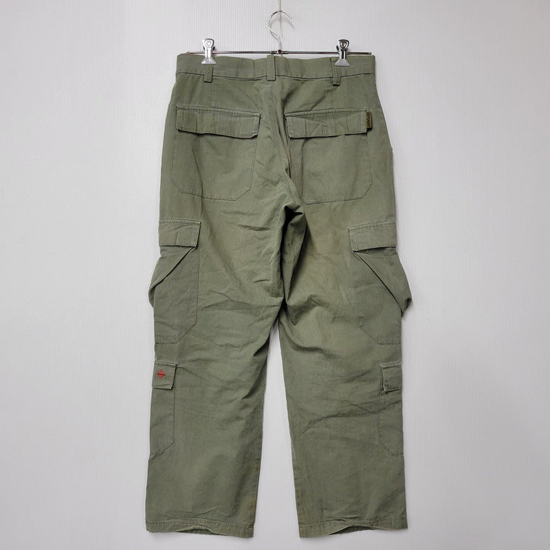 【現状渡し品】【メンズ】 OLD STUSSY オールドステューシー 20TH INTL SURPLUS DOUBLE POCKET CARGO PANTS ダブルポケット カーゴパンツ USA製 153-260225-as-03-izu サイズ：30 カラー：グリーン系 万代Net店
