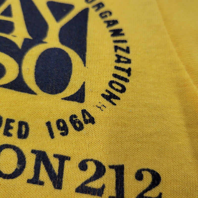 【中古品】【メンズ】 RUSSELL ATHLETIC ラッセルアスレティック REGION 212 PRINT S/S TEE 半袖Tシャツ USA製 146-260801-as-16-izu サイズ：L カラー：イエロー 万代Net店