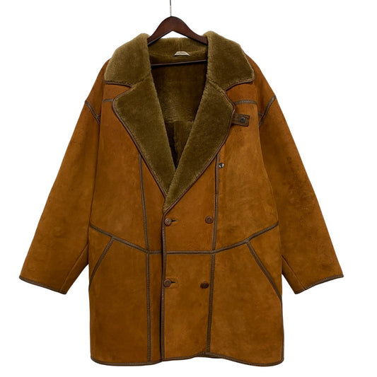 【現状渡し品】【メンズ】 O'NED オーネッド フランス製 SHEEPSKIN MOUTON COAT シープスキン ムートンコート アウター 146-260225-cs-03-izu サイズ：46 カラー：ブラウン 万代Net店